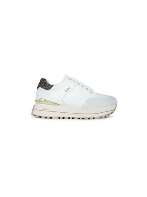 LIU JO MAXI WONDER 84 - SNEAKER CALF LEATHER/COW SUE LIU JO | BF4095PX545/01065